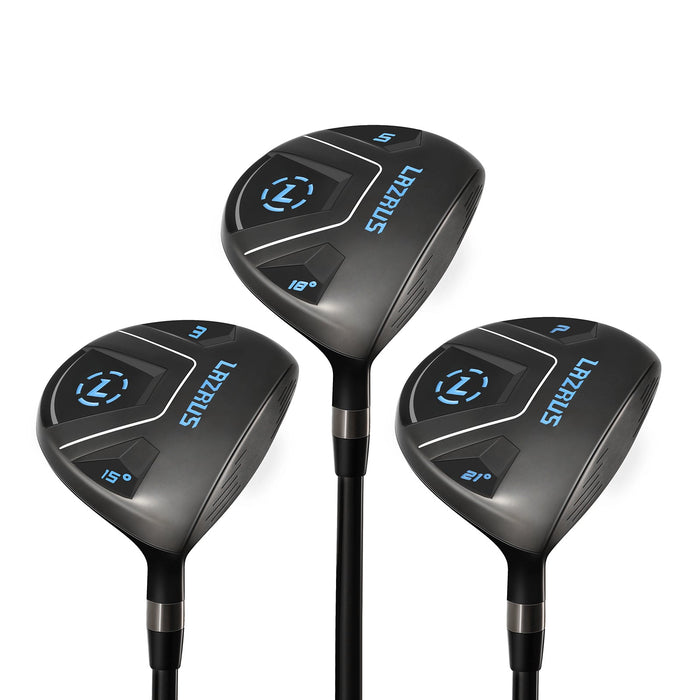 Lazrus Golf Fairway Woods Set (3,5,7 Right & Left Hand) & Free Head Covers