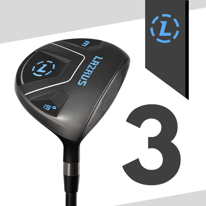 Lazrus Golf Fairway Woods Set (3,5,7 Right & Left Hand) & Free Head Covers