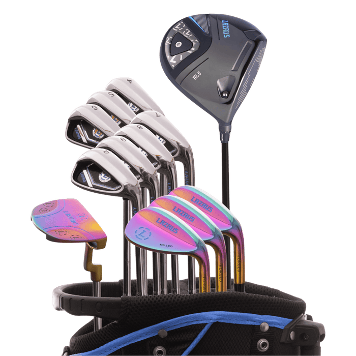 Lazrus Golf 13 pc Set - Driver, 3 Wedges Set, Irons (4-PW), Putter & Bag (optional)
